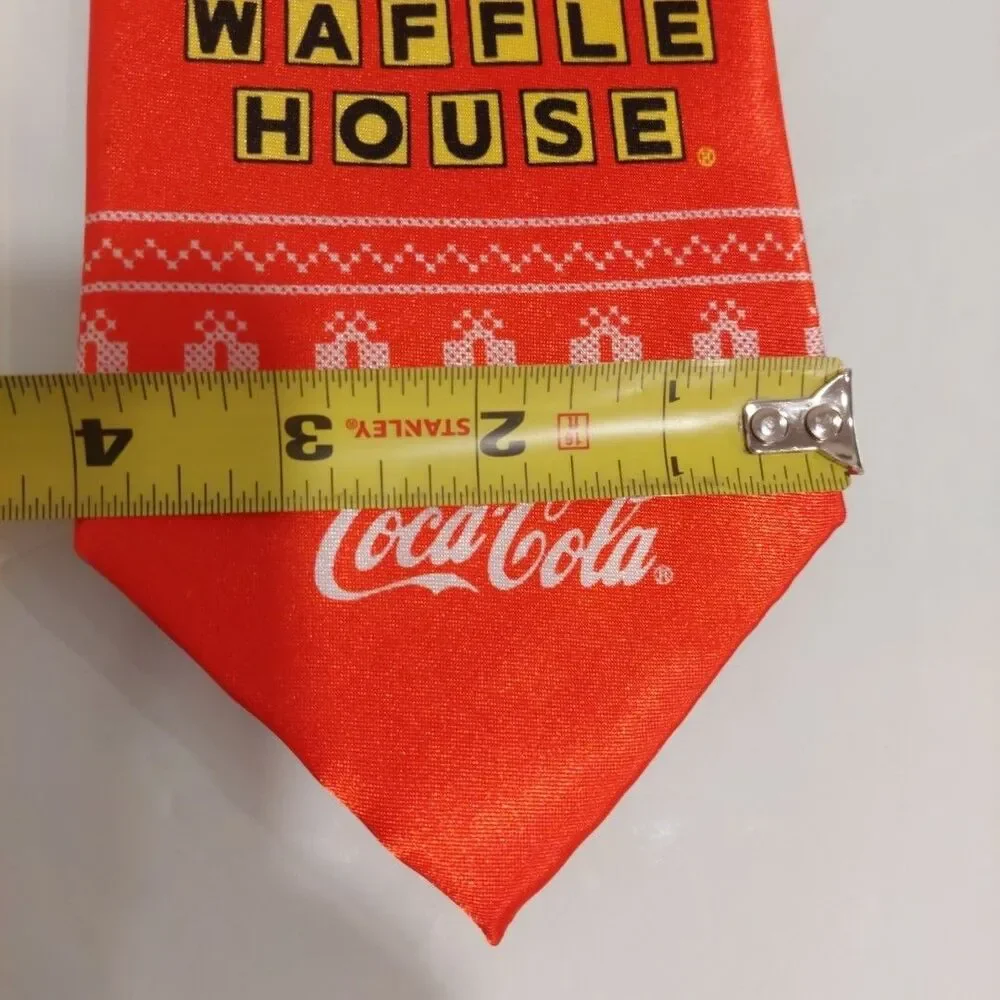 Waffle House Coca Cola Red Christmas Tie
